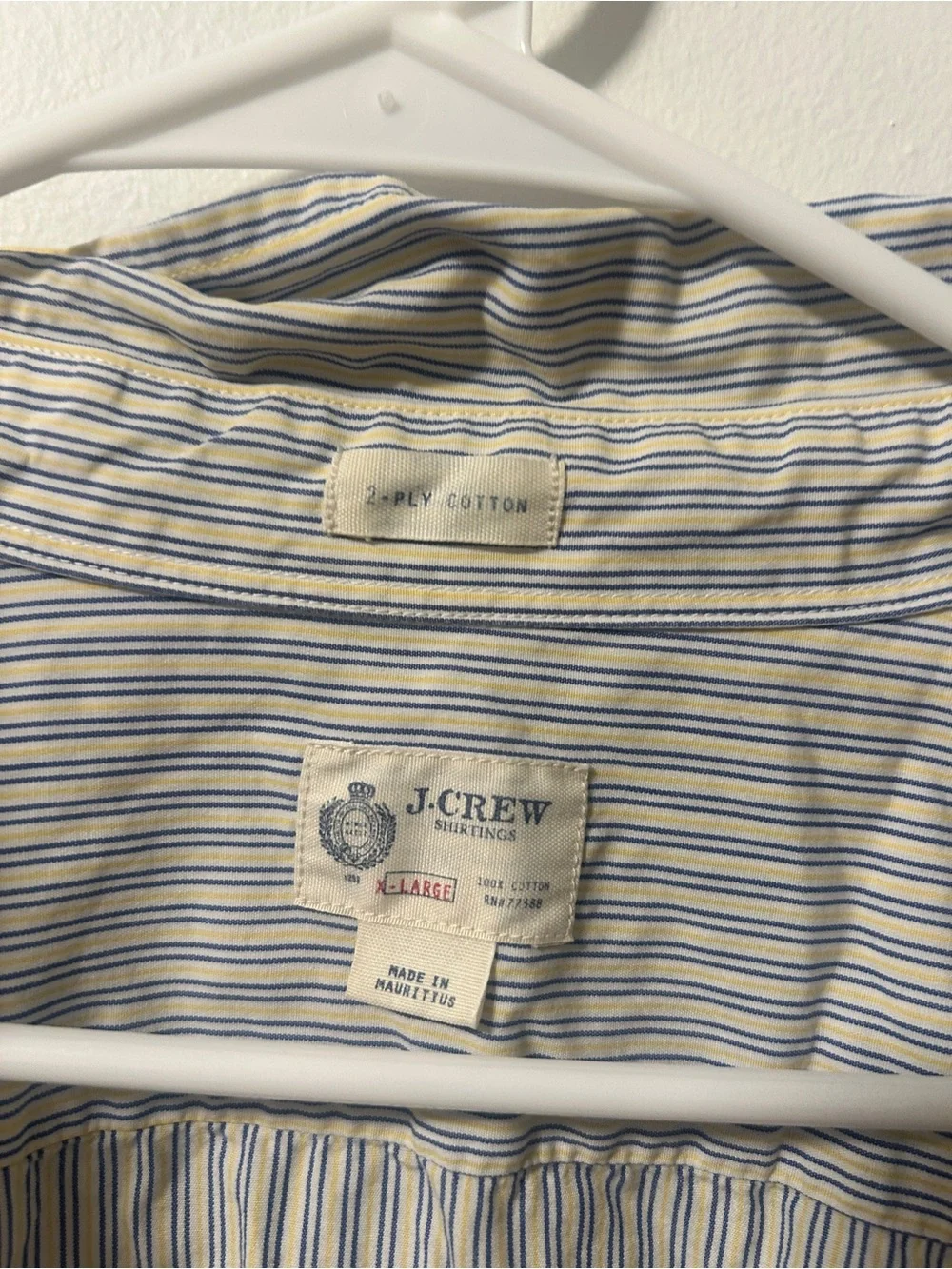 J Crew Casual Striped Button-Down Shirt - Blue/White